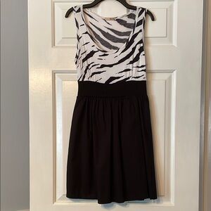 Zebra Print Sleeveless Dress